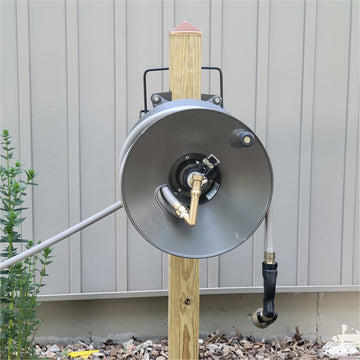 Style Selections Aluminum 125-ft Wall-mount Hose Reel in the Garden Hose  Reels department at