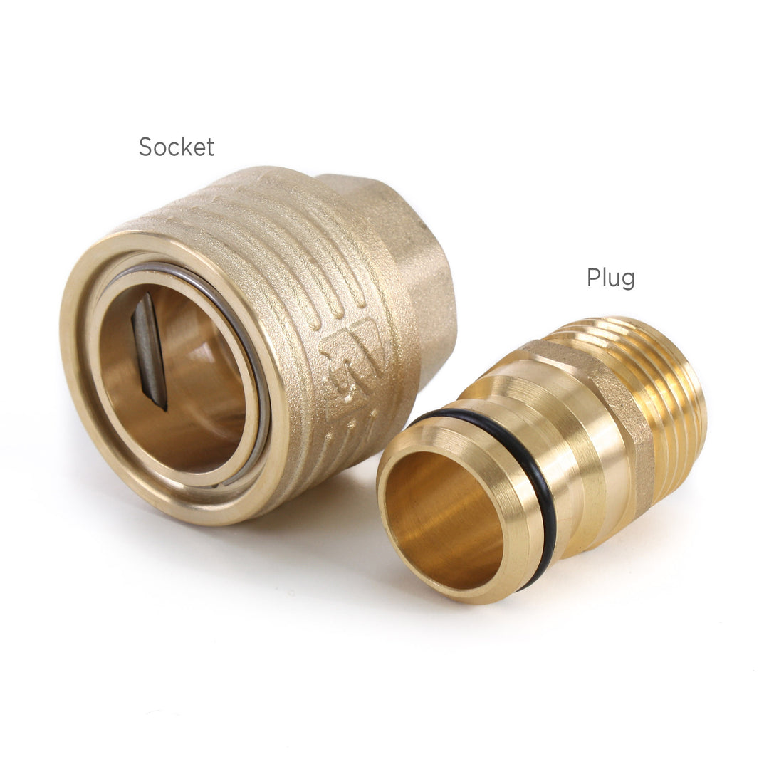 Garden Hose Adapter, Brass Replacement Part Swivel, Hose Reel Parts Fittings  